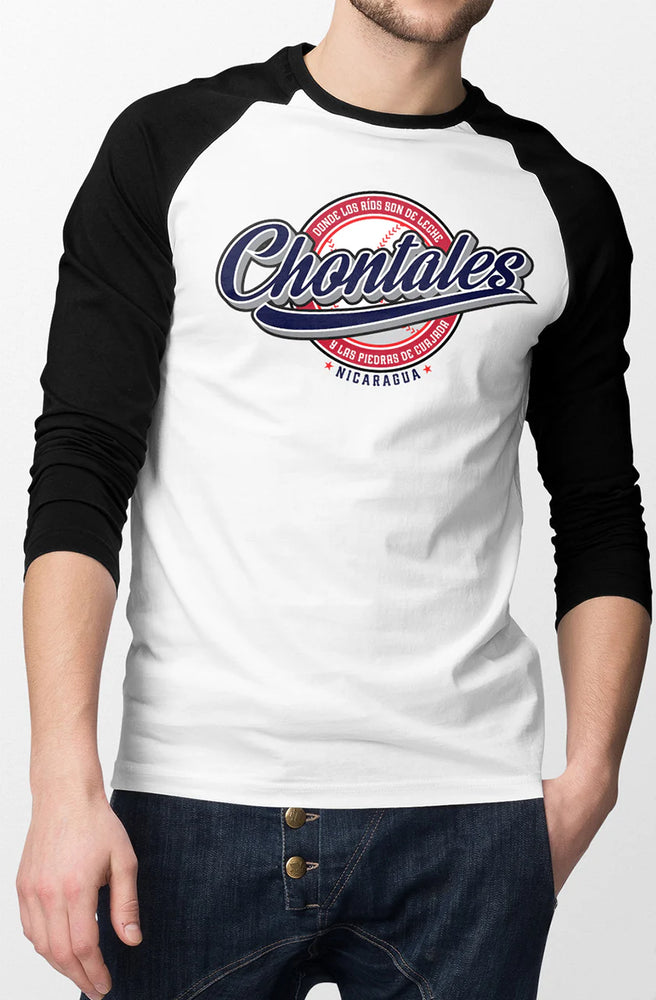 Chontales Two Tone 3/4 Sleeve Men's Baseball T-Shirt