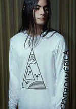 CENTROAMÉRICA Triangle White Long Sleeve Fitted Crew