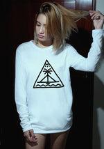 CENTROAMÉRICA Triangle Wave Unisex Long Sleeve Fitted Crew