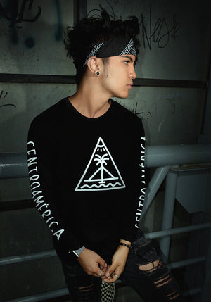 CENTROAMÉRICA Triangle Wave Long Sleeve Fitted Crew