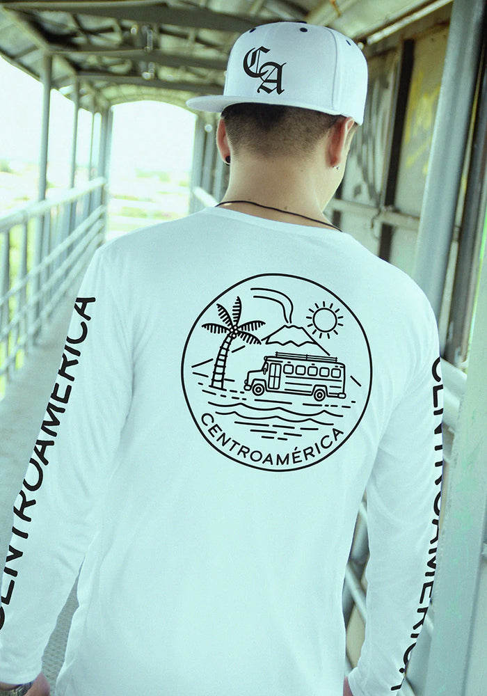 CENTROAMÉRICA Tropics White Long Sleeve Fitted Crew