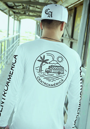 CENTROAMÉRICA Tropics White Long Sleeve Fitted Crew