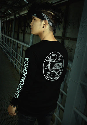 CENTROAMÉRICA Tropics Black Long Sleeve Fitted Crew