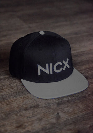 Gray & Black NICX Snapback Hat