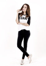 Tuani Urbanica Two Tone 3/4 Sleeve Women's T-shirt