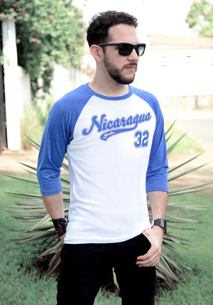 Nicaragua 32 Baseball Men's T-Shirt