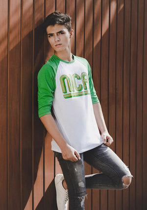 NICA retro green sleeves Baseball Men's T-shirt