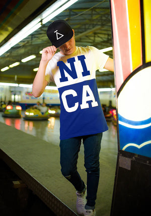 NICA two tone Blue & White Men's T-Shirt