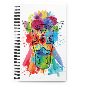 Güegüense Mask Watercolor Spiral notebook