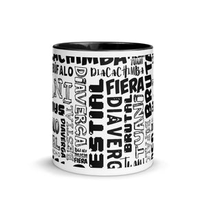 Nica words Mug with Color Inside