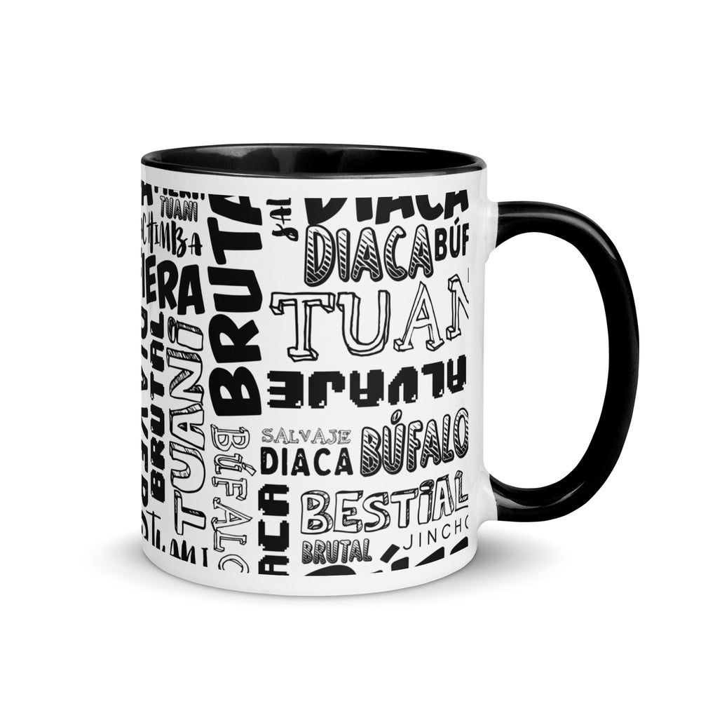 Nica words Mug with Color Inside