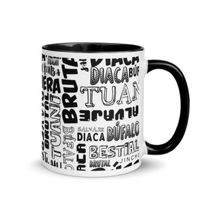 Nica words Mug with Color Inside