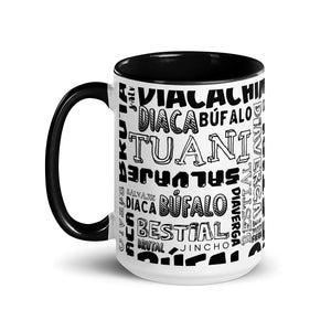 Nica words Mug with Color Inside