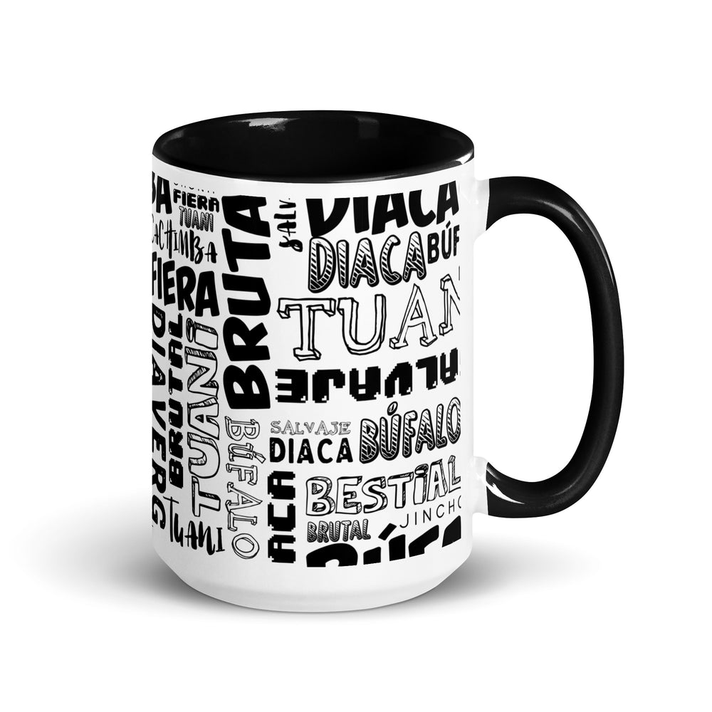 Nica words Mug with Color Inside