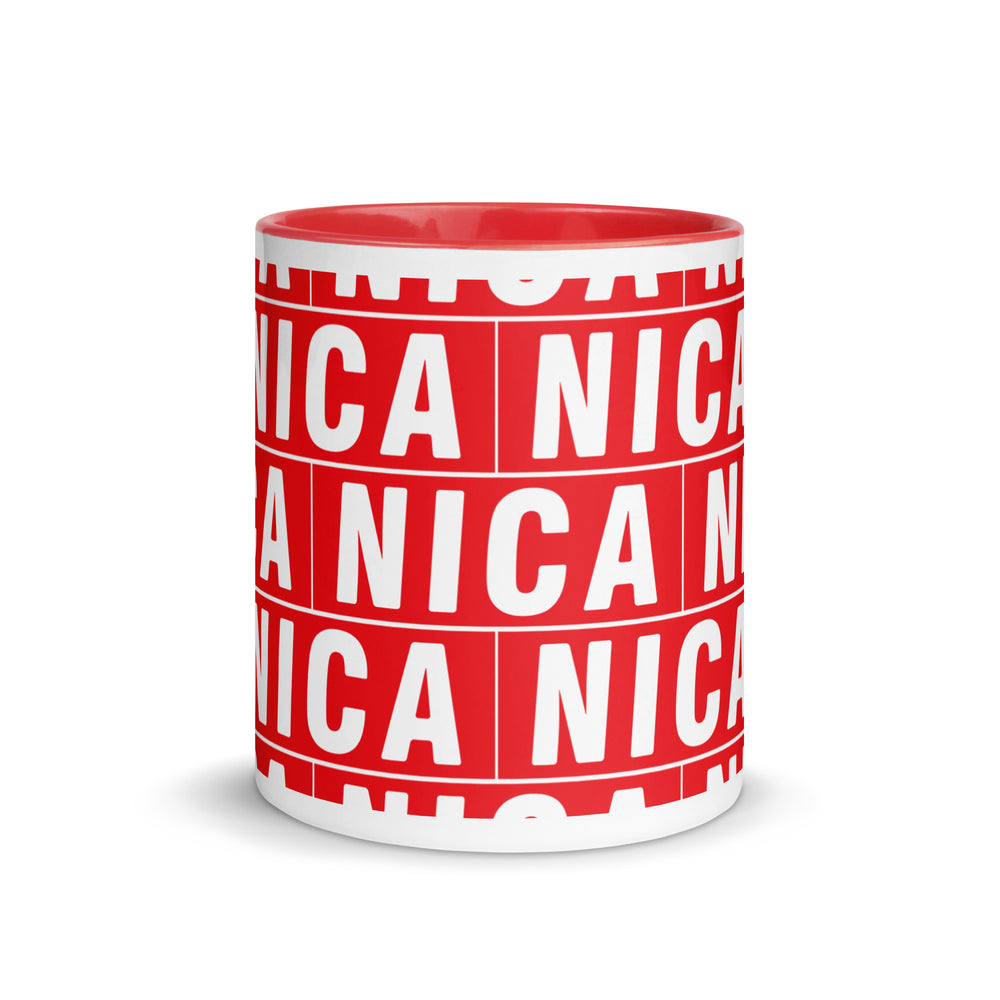 Nica Red & White Mug with Color Inside