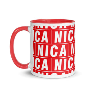 Nica Red & White Mug with Color Inside