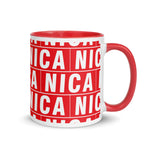 Nica Red & White Mug with Color Inside