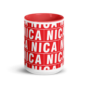 Nica Red & White Mug with Color Inside