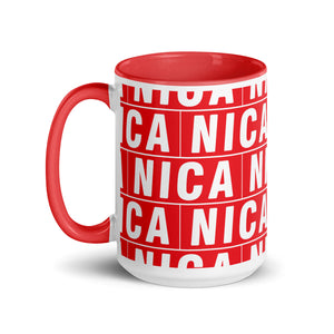 Nica Red & White Mug with Color Inside