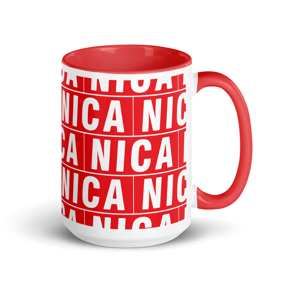 Nica Red & White Mug with Color Inside