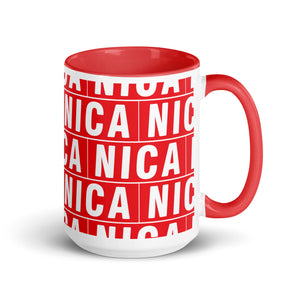 Nica Red & White Mug with Color Inside