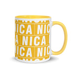 Nica Yellow & White Mug with Color Inside